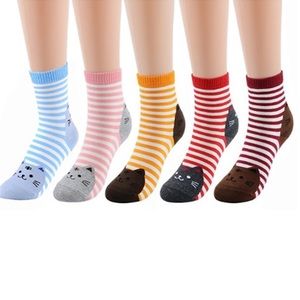 Deer Mum Striped Cat Socks